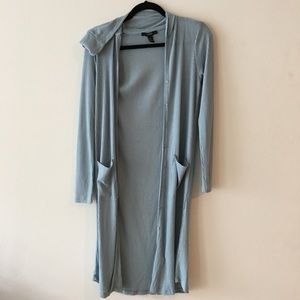Blue long line cardigan